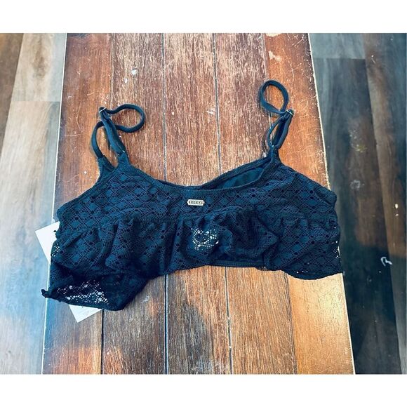 Roxy JUNIORS Doted Crochet Flutter Bikini Top - Picture 2 of 7